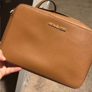 Michael Kors Brown Leather Crossbody